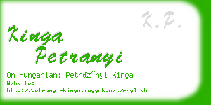 kinga petranyi business card